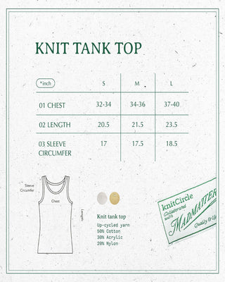 BASIC Slub Ribbed Tank Top