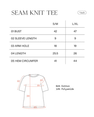 SEAM Oversized knit tee