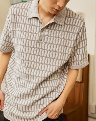 BLOCK knit polo shirt