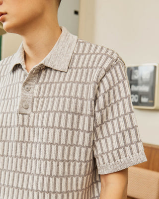 BLOCK knit polo shirt