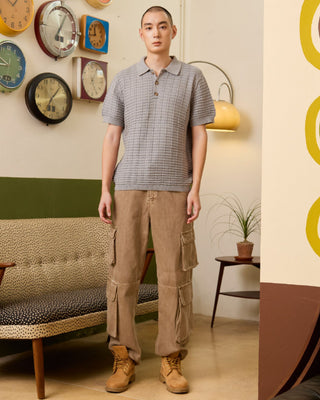 FOLD knit polo shirt