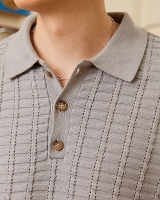 FOLD knit polo shirt