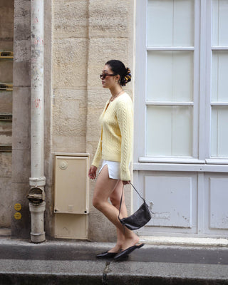 Classic Long Sleeve Cable Cardigan