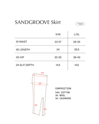 SAND GROOVE Maxi Skirt