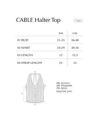 Classic Cable Halter Tank Top