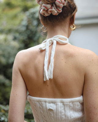 Classic Cable Halter Tank Top