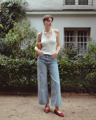 Classic Cable Halter Tank Top