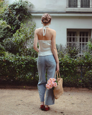 Classic Cable Halter Tank Top