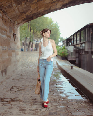 Classic Cable Halter Tank Top