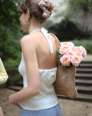 Classic Cable Halter Tank Top