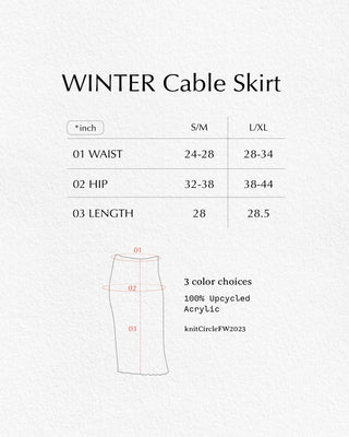WINTER Cable Skirt