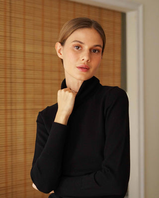 Basic knit PULL-OVER Long sleeve Top