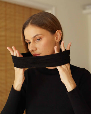 Basic knit PULL-OVER Long sleeve Top