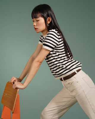 STRIPED Knit Tee