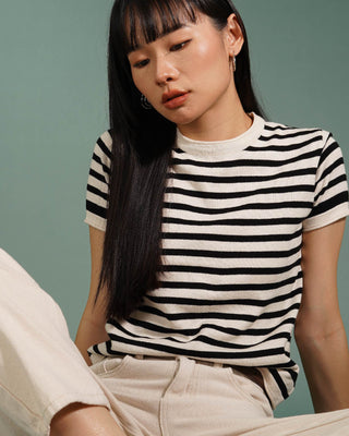 STRIPED Knit Tee