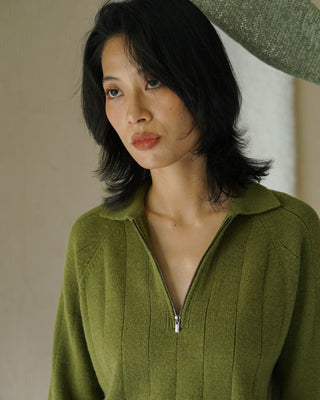 TIMOTHEE Long sleeve Zipper Polo