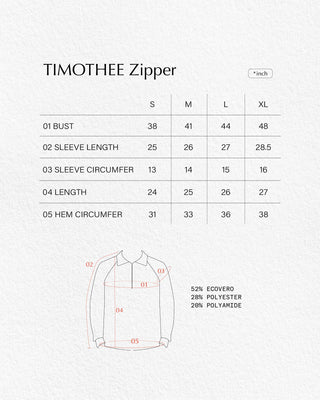TIMOTHEE Long sleeve Zipper Polo
