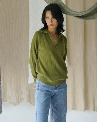 TIMOTHEE Long sleeve Zipper Polo