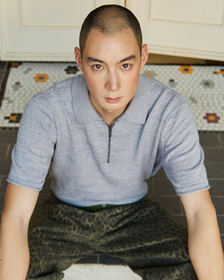 ROLL knit zipper Polo