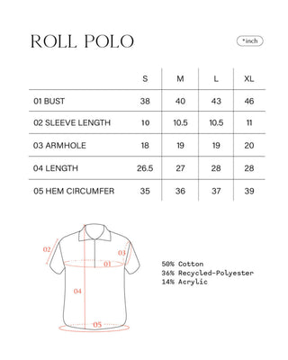 ROLL knit zipper Polo