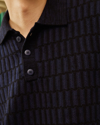 BLOCK knit polo shirt