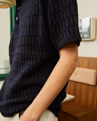 BLOCK knit polo shirt