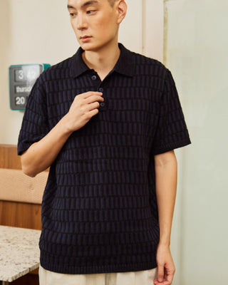 BLOCK knit polo shirt