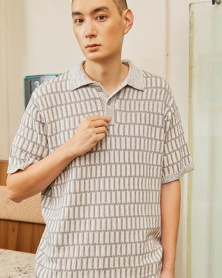 BLOCK knit polo shirt