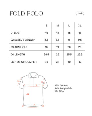 FOLD knit polo shirt