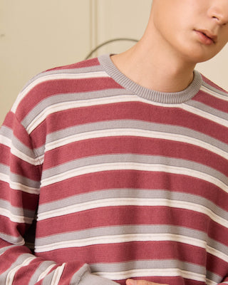 BEN Long-sleeve knit stripe sweater