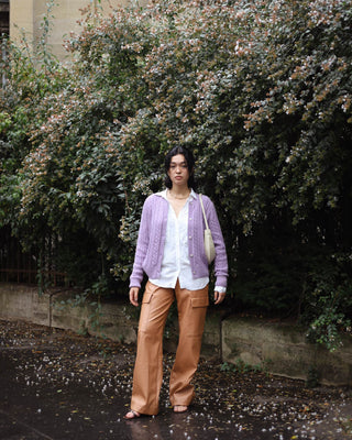 Classic Long Sleeve Cable Cardigan