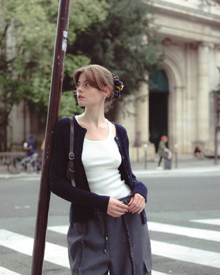 Classic Long Sleeve Cable Cardigan