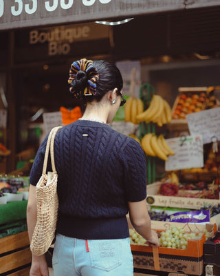 Classic Short Sleeve Cable Cardigan