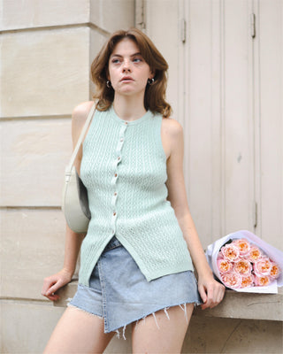 Classic Cable Long Vest