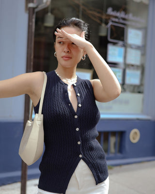Classic Cable Long Vest