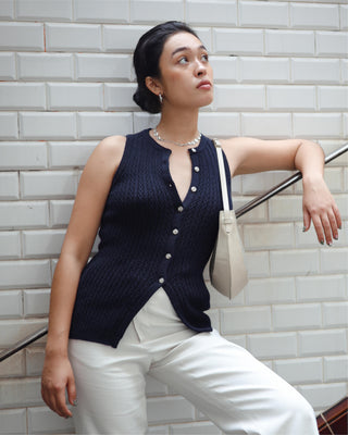 Classic Cable Long Vest