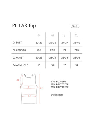 PILLAR knit Tank top