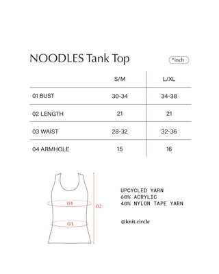 NOODLES Basic knit Tank top