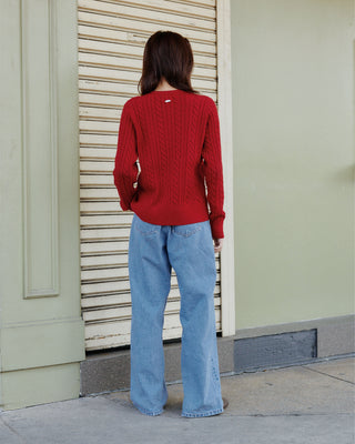 Classic Long Sleeve Cable Cardigan