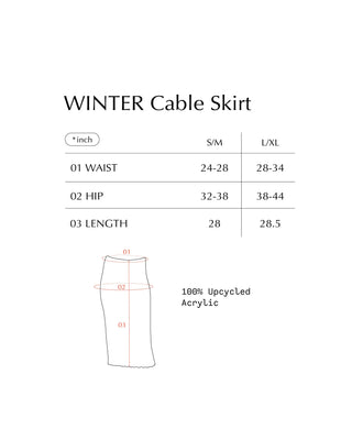 WINTER Cable Skirt