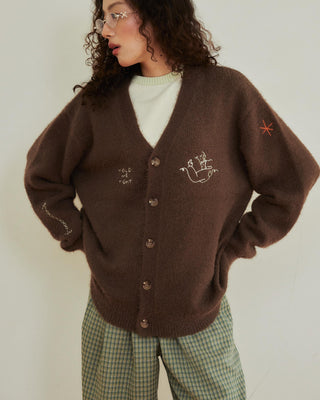 REENP Fluffy Knit Cardigan