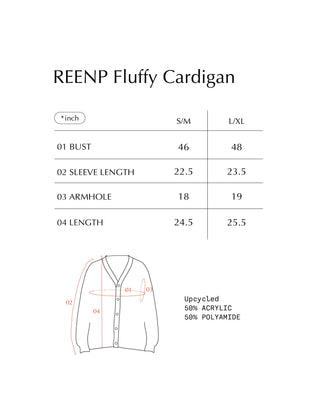 REENP Fluffy Knit Cardigan