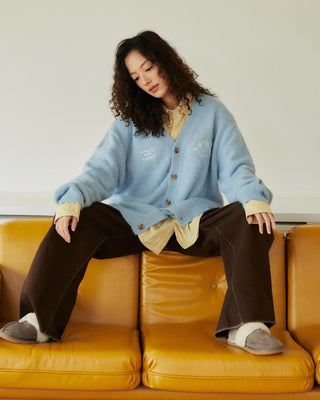 REENP Fluffy Knit Cardigan