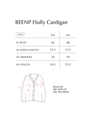 REENP Fluffy Knit Cardigan