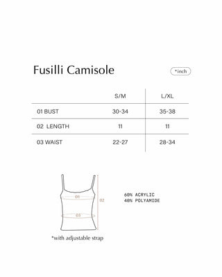 [Ready to ship 27/08] Fusilli Camisole