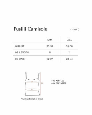 [Ready to ship 27/08] Fusilli Camisole