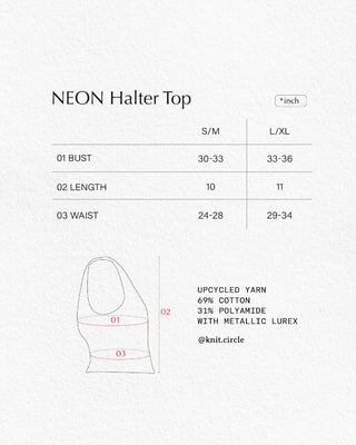 NEON knit Halter Tank Top