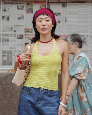 NEON knit Halter Tank Top