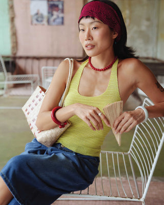 NEON knit Halter Tank Top
