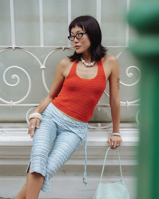 NEON knit Halter Tank Top